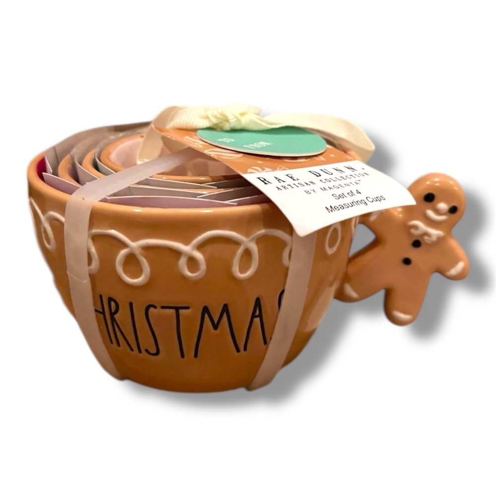 New Rae Dunn Gingerbread Christmas Measuring Cups - Picture 2 of 2